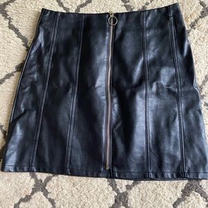 Black Leather Skirt